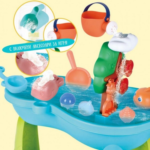 Jolly Toy - Пясъчник и водна масичка за игра с аксесоари Продукт Jolly Toy - Пясъчник и водна масичка за игра с аксесоари - 0 - BG Hlapeta