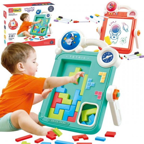 Продукт Jolly Toy - Двустранна дъска за рисуване с тетрис - 0 - BG Hlapeta