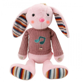 Jolly Toy - Интерактивно пухкаво зайче със звук и светлини