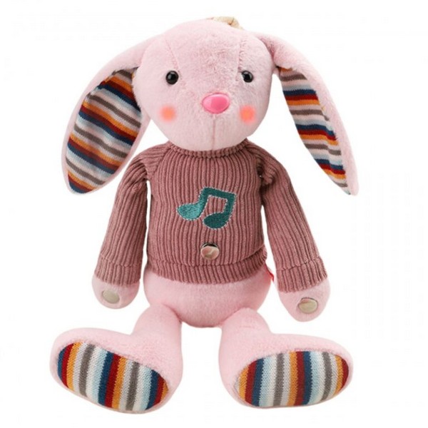Jolly Toy - Интерактивно пухкаво зайче със звук и светлини
