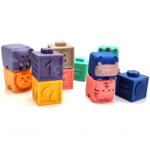 Продукт Jolly Toy - Сензорни меки кубчета с животни - 0 - BG Hlapeta