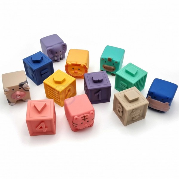 Продукт Jolly Toy - Сензорни меки кубчета с животни - 0 - BG Hlapeta