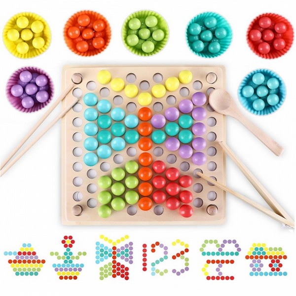 Продукт Jolly Toy - Монтесори мозайка и сортираща игра с топчета - 0 - BG Hlapeta