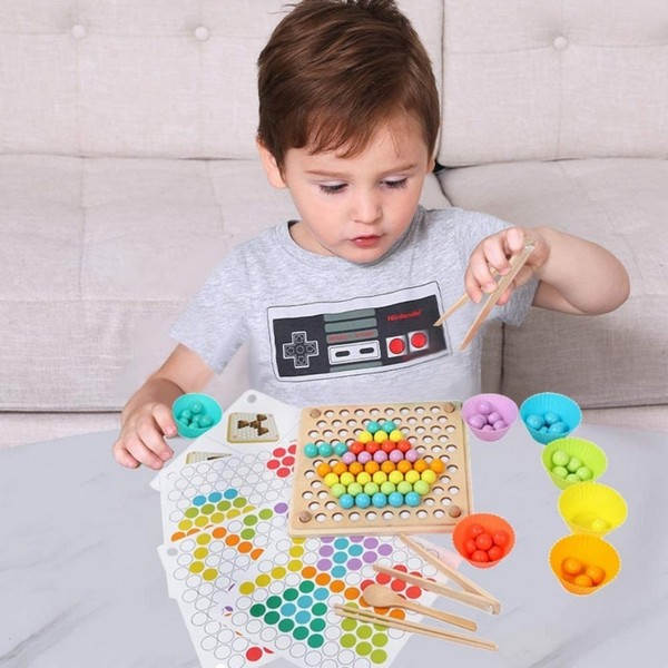 Продукт Jolly Toy - Монтесори мозайка и сортираща игра с топчета - 0 - BG Hlapeta