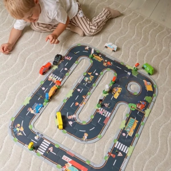 Продукт Jolly Toy Градски път - Детски пъзел, 21 части - 0 - BG Hlapeta