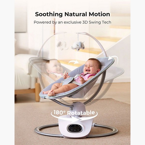 Продукт Momcozy CocoSway, 3D-Motion - Бебешка люлка, с музика, с дистанционно управление - 0 - BG Hlapeta