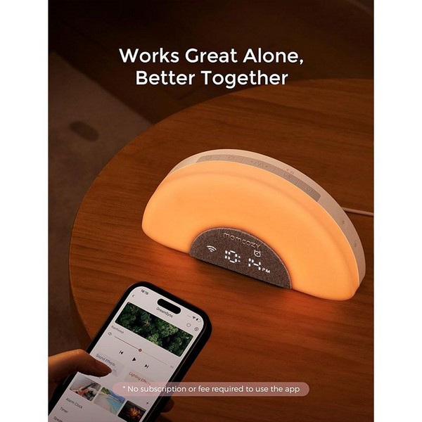 Продукт Momcozy Rainbow - Музикална лампа с бял шум за бебета 7 режима, 34 мелодии, управление с мобилно приложение - 0 - BG Hlapeta