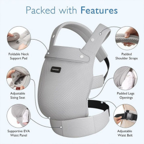 Momcozy Air Mesh - Ергономична раница, 3 - 24 месеца
