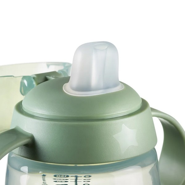 Продукт Tommee Tippee Soft Spout - Неразливаща се чаша с мек накрайник с антибактериална технология BACSHIELD, с дръжки, 150 мл, 4м+ - 0 - BG Hlapeta