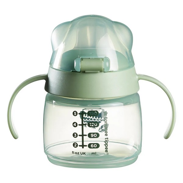 Продукт Tommee Tippee Soft Spout - Неразливаща се чаша с мек накрайник с антибактериална технология BACSHIELD, с дръжки, 150 мл, 4м+ - 0 - BG Hlapeta