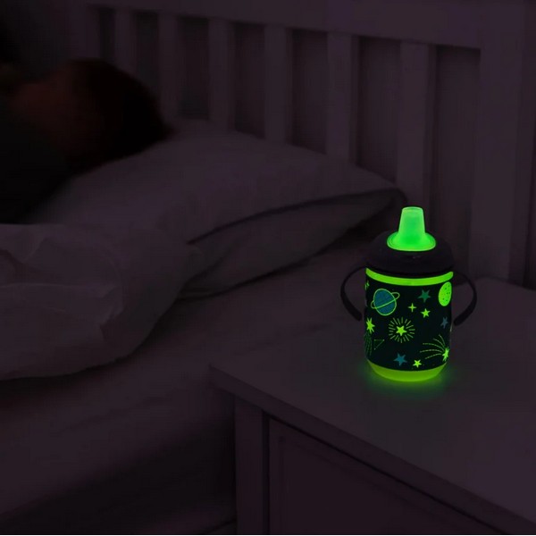 Продукт Vital Baby EarthSmart  - Неразливаща чаша с мек накрайник 350 мл. светеща в тъмното - 0 - BG Hlapeta