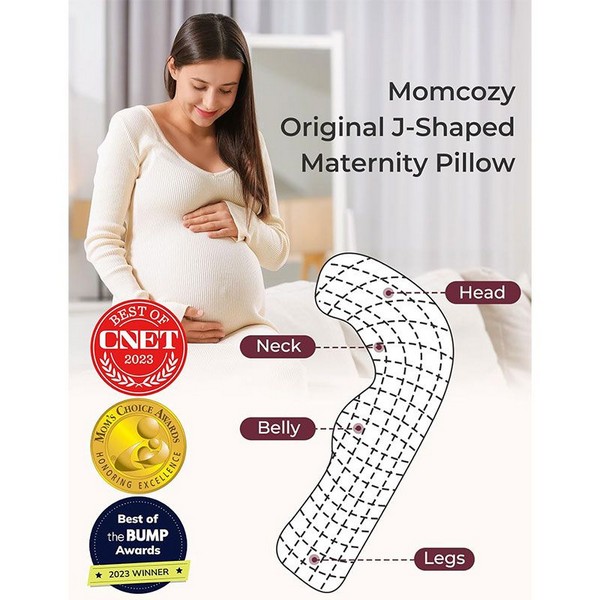 Momcozy J-образна - Възглавница за бременни и кърмене