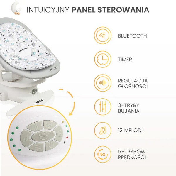 Продукт Caretero Rocker Noco - Шезлонг и люлка 2в1 - 0 - BG Hlapeta