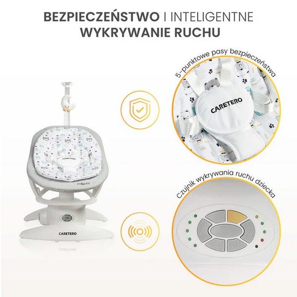 Продукт Caretero Rocker Noco - Шезлонг и люлка 2в1 - 0 - BG Hlapeta