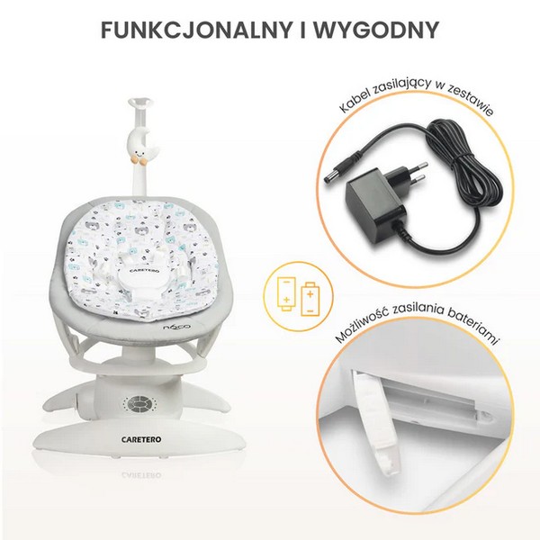 Продукт Caretero Rocker Noco - Шезлонг и люлка 2в1 - 0 - BG Hlapeta