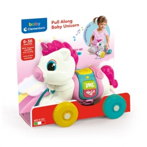 CLEMENTONI BABY - Музикалeн Eднорог за дърпане