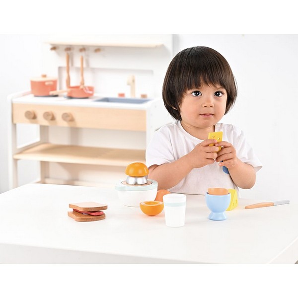 Продукт Lelin Toys - Дървен комплект за закуска със сокоизтисквачка за цитруси - 0 - BG Hlapeta