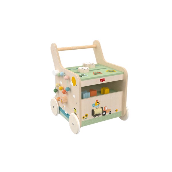 Продукт TINY LOVE Farmers Funday - Дървена проходилка за бутане с активности, 12м+ - 0 - BG Hlapeta