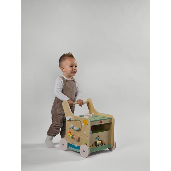 Продукт TINY LOVE Farmers Funday - Дървена проходилка за бутане с активности, 12м+ - 0 - BG Hlapeta