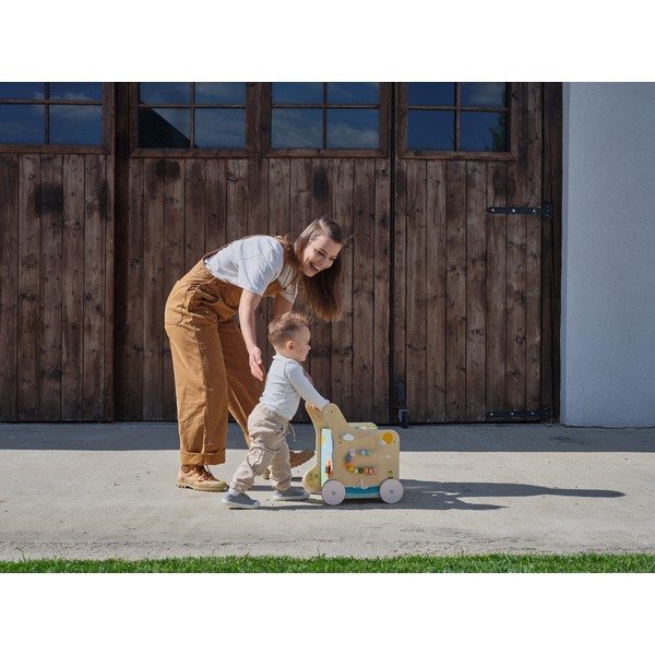 Продукт TINY LOVE Farmers Funday - Дървена проходилка за бутане с активности, 12м+ - 0 - BG Hlapeta