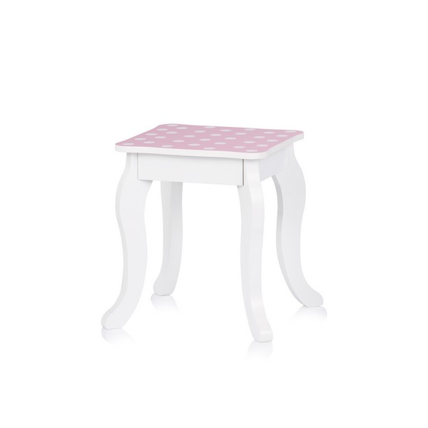 Продукт Chipolino - Детска тоалетка с табуретка и розови точки - 0 - BG Hlapeta