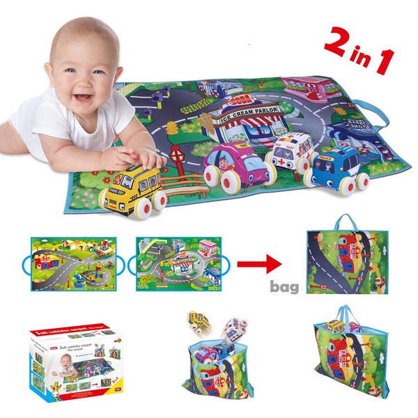 Продукт Chipolino - Комплект постелка за гимнастика с 4 броя коли - 0 - BG Hlapeta