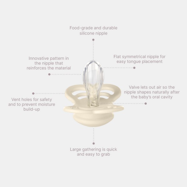 Продукт BIBS Supreme GLOW - 2 бр. Силиконови Биберони, 6-18 месеца - 0 - BG Hlapeta