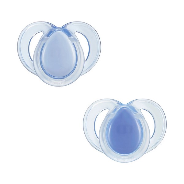 Продукт Tommee Tippee NIGHT TIME - Комплект от 2 бр. ортодонтични залъгалки със светеща в тъмното дръжка, 18-36м, в кутия за стерилизиране - 0 - BG Hlapeta