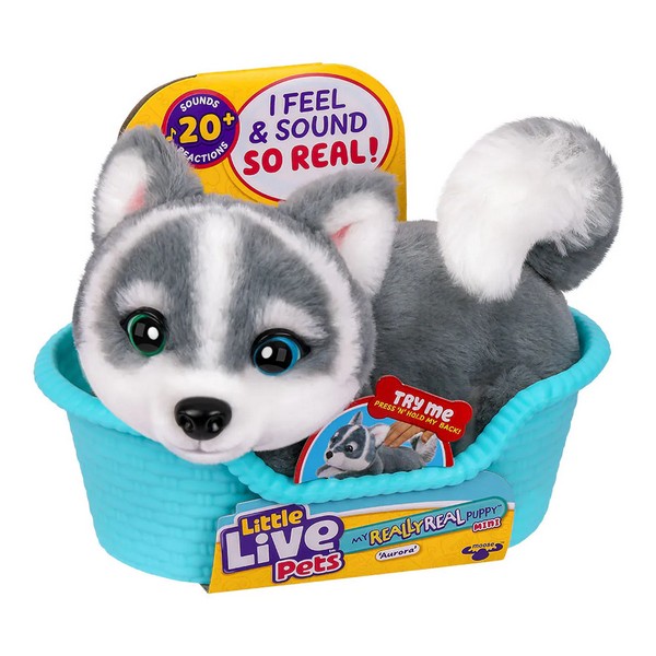 Продукт Little Live Pets Really Real Puppy  Mini Aurora - Кученце Хъски - 0 - BG Hlapeta