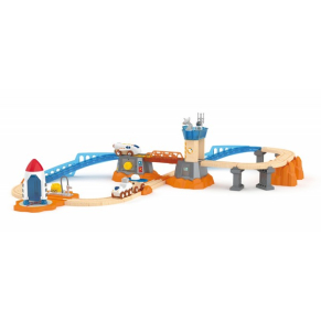 Hape Изстрелване на Марс - Детски игрален железопътен комплект