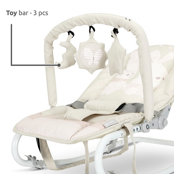 Продукт Lorelli ELIZA - Шезлонг с гриф с играчки - 0 - BG Hlapeta