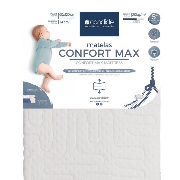 Продукт Candide Confort Max - Матрак За Легло 60X120См (14См Дебелина) - 0 - BG Hlapeta