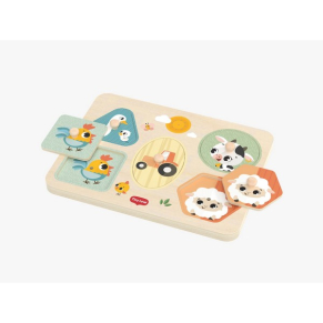 TINY LOVE Farmers Funday - Музикален дървен пъзел, 12м+