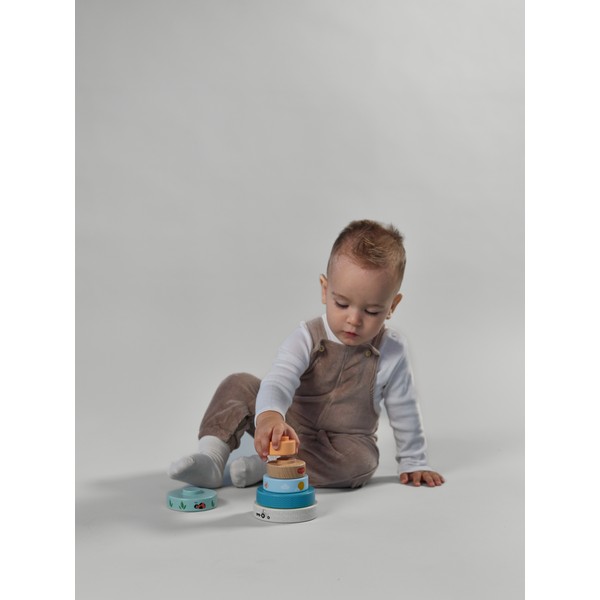 Продукт TINY LOVE Farmers Funday - Дървена кула за подреждане, 6м+ - 0 - BG Hlapeta