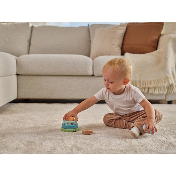 Продукт TINY LOVE Farmers Funday - Дървена кула за подреждане, 6м+ - 0 - BG Hlapeta