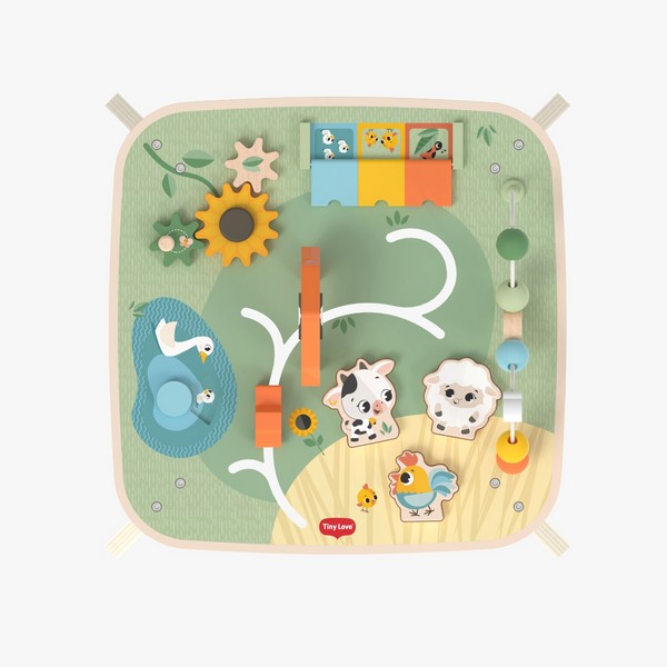 Продукт TINY LOVE Farmers Funday - Дървена маса с активности, 12м+ - 0 - BG Hlapeta