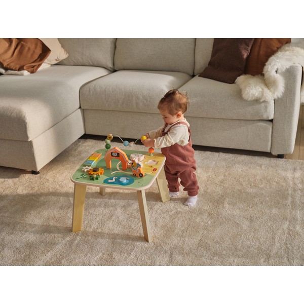 Продукт TINY LOVE Farmers Funday - Дървена маса с активности, 12м+ - 0 - BG Hlapeta