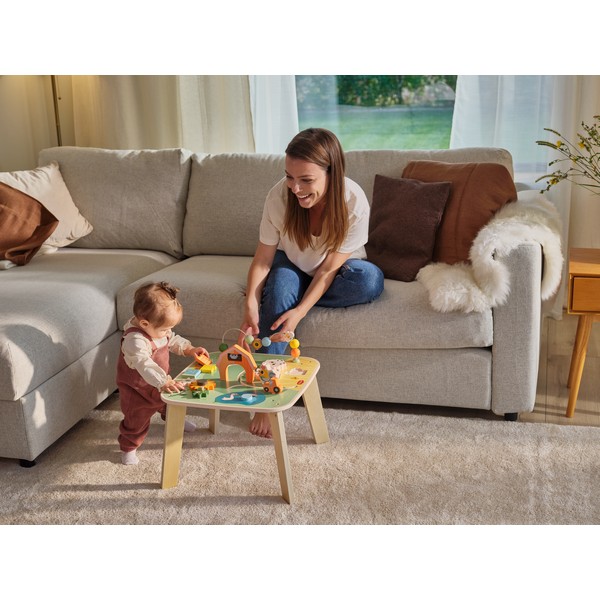 Продукт TINY LOVE Farmers Funday - Дървена маса с активности, 12м+ - 0 - BG Hlapeta