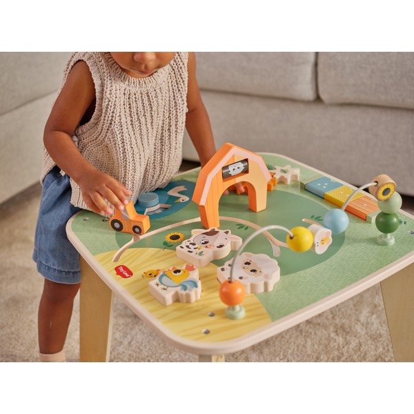 Продукт TINY LOVE Farmers Funday - Дървена маса с активности, 12м+ - 0 - BG Hlapeta