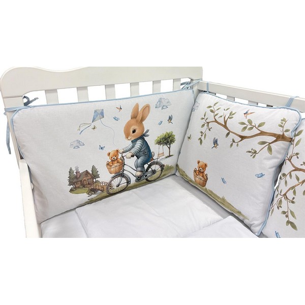 Продукт Bambino Casa Blu Rabbit Bicycle - Луксозен спален комплект - 0 - BG Hlapeta