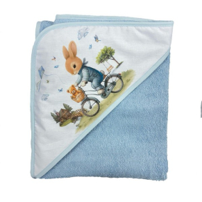 Bambino Casa Blu Rabbit - Хавлия с качулка 100 х 100 см Bambino Casa Blu Rabbit - Хавлия с качулка 100 х 100 см
