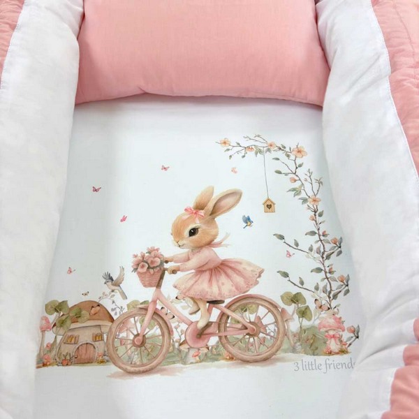 Продукт Bambino Casa Rose Rabbit on Bicycle - Гнездо - 0 - BG Hlapeta