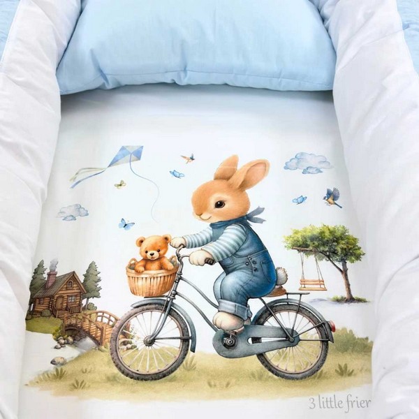 Продукт Bambino Casa Rose Rabbit on Bicycle - Гнездо - 0 - BG Hlapeta