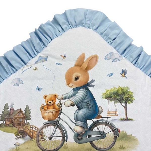 Продукт Bambino Casa - Пелена за изписване Rosa Rabbit on Bicycle  - 0 - BG Hlapeta