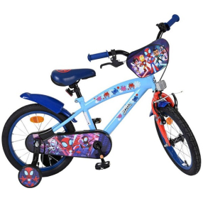 E&L Spidey Cycles 16 инча - Детски велосипед с помощни колела E&L Spidey Cycles 16 инча - Детски велосипед с помощни колела