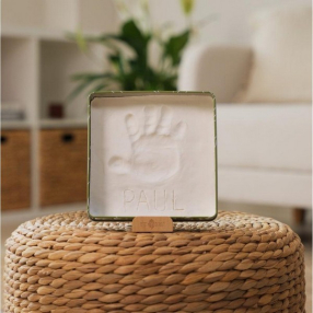 Petite ARTichaut - Правоъгълна метална кутия за бебешки отпечатък със стойка