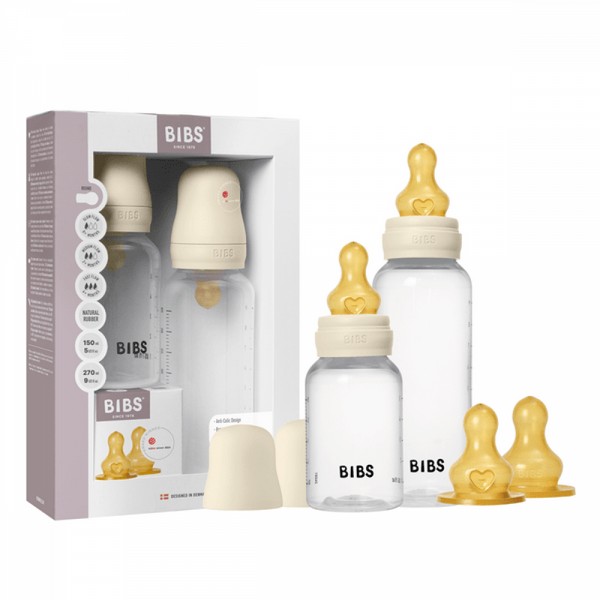 BIBS Grow and Flow - Сет 2 бр. Бутилки 150 ml и 270ml Ivory Каучук