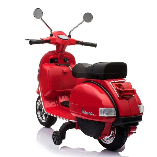 Продукт Акумулаторен мотор Licensed Vespa PX150 12V с меки гуми и кожена седалка - 0 - BG Hlapeta