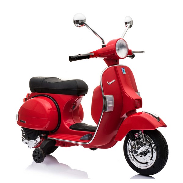 Продукт Акумулаторен мотор Licensed Vespa PX150 12V с меки гуми и кожена седалка - 0 - BG Hlapeta