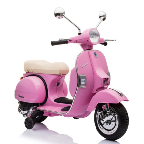 Акумулаторен мотор Licensed Vespa PX150 12V с меки гуми и кожена седалка